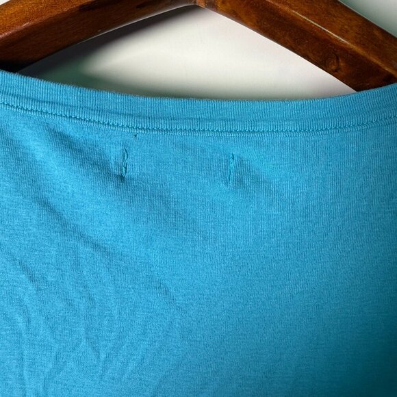 Michael Star's Supima Cotton Scoop Neck Classic Turquise Women's Top - Picture 3 of 8